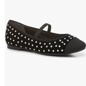 Kelly & Katie Sienna Black and Rhinestone Studded‎ mary Jane shoes 9